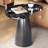 22" Granite Top End Table, Black