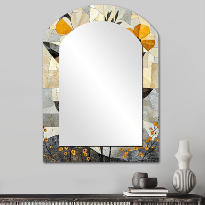 Été mosaïque fleur sur gris désert Blossom III