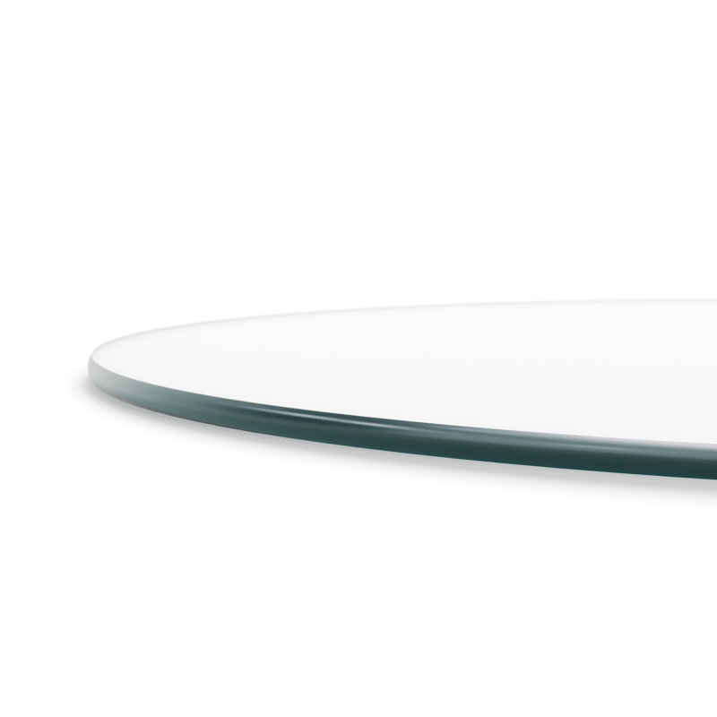 Plateau de table rond en verre trempé, H 0,38 po x l 48 po x P 48 po