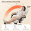 Fauteuil de bureau à massage à 7 points avec roues pivotantes et massage, blanc-643015895