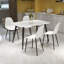 Huetter 5-Piece Casual Dining Set - Spacious Rectangular Table & 4 Curved Plastic Chairs-1432141303-1416834258