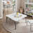 Techni Home 34in Square Folding Table, Height Adjustable Foldable Table with Easy-Carry Handle