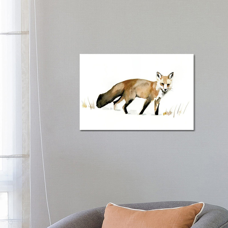 Winter Fox I by Victoria Barnes - Wrapped Canvas Painting, 66.04 cm H x 45.72 cm W