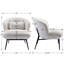 Chaise d'appoint rembourrée avec pieds en métal-2068860286