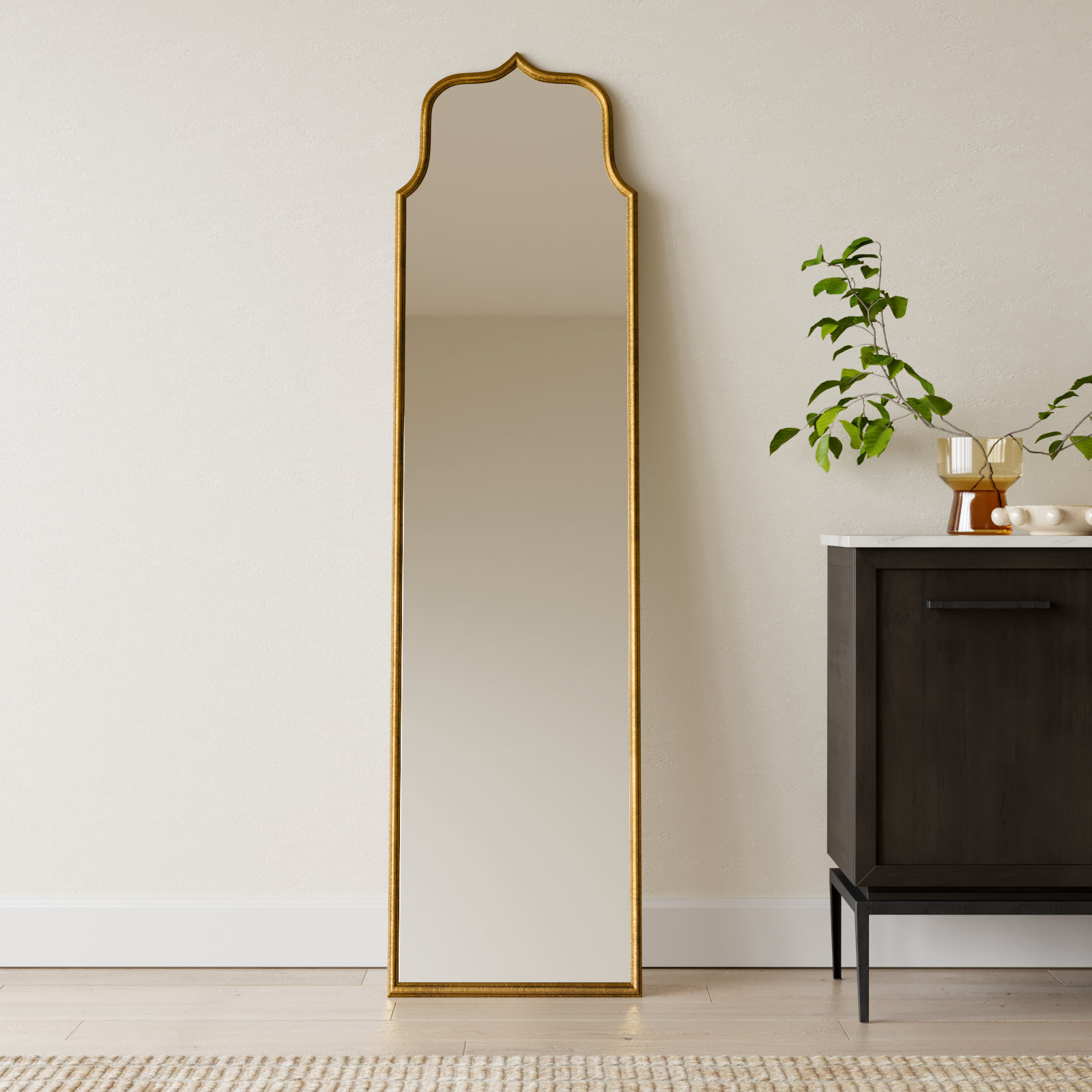 Devyn - Metal Framed Wall Mirror, 70.1" x 17.7", Gold