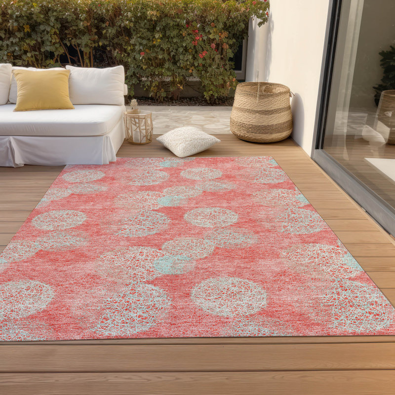 Chayden Washable Geometric Indoor / Outdoor Rug, Rectangle 2'6" x 3'10"