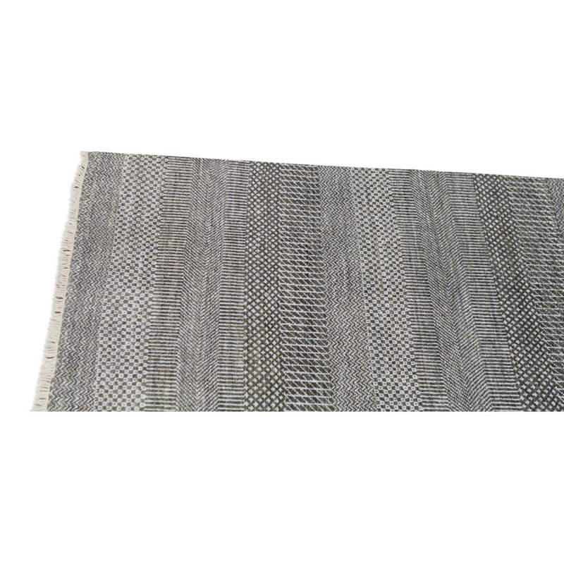 Hand Knotted Striped Area Rug