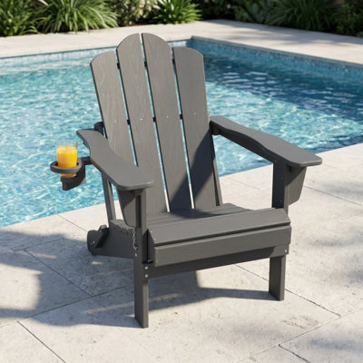 Chaise Adirondack pliante Kahn avec porte-gobelet 