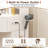 Corner Vanity Desk With 3-way Mirror & Lights, Makeup Table With Storage Drawers, Large Cabinets, Glass Top & Stool – White-1650752502