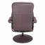 Fauteuil inclinable pivotant rembourré en similicuir