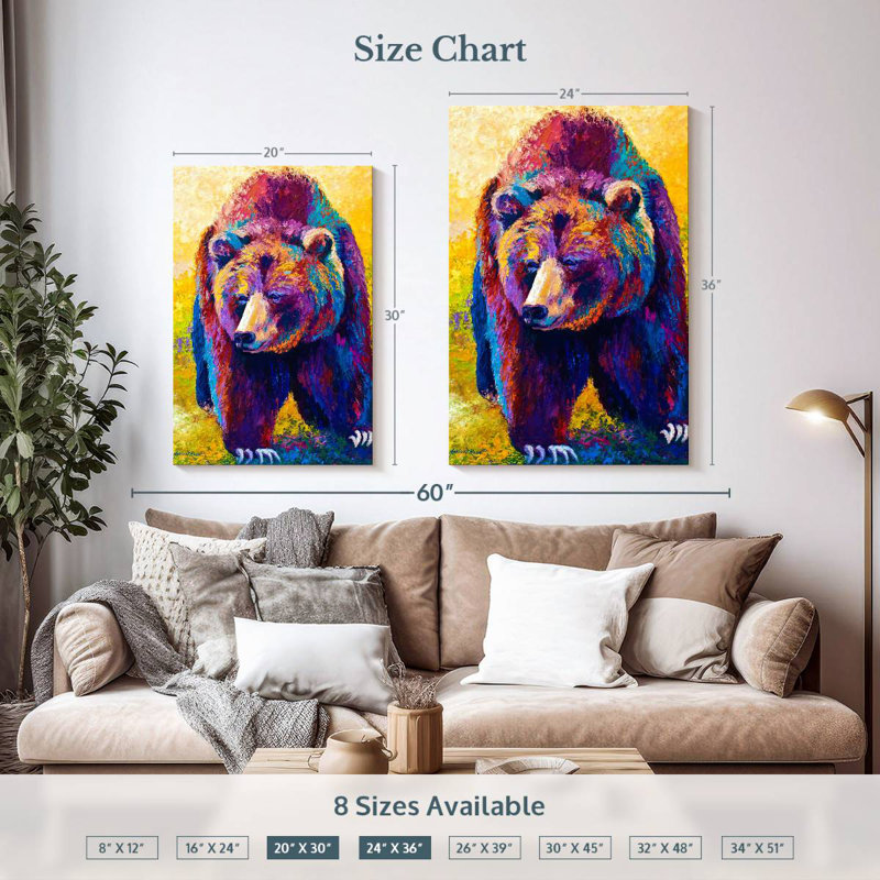 Brampt Bear's Close Encounter, 36" H x 24" W