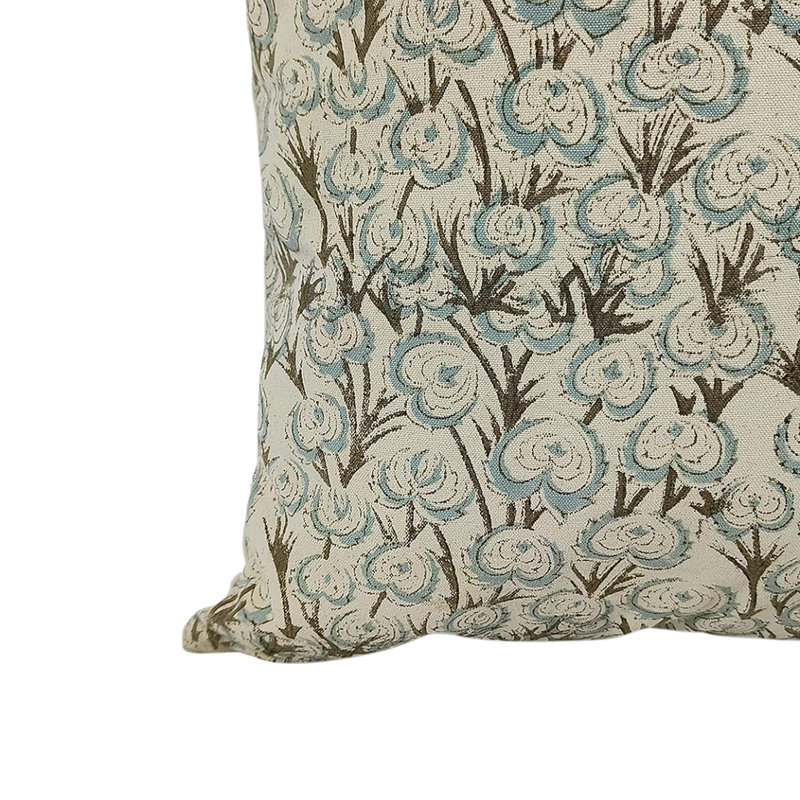 Floral Cotton Outdoor Pillow Cover, 14" x 20"