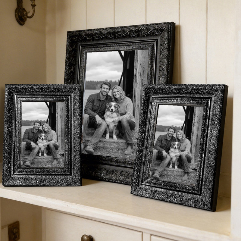 Cadre photo 3 pièces 11 "x 14" noir pour manteau de cadeaux pour la fête des Mères, Noir, 3, 11" W x 14" H