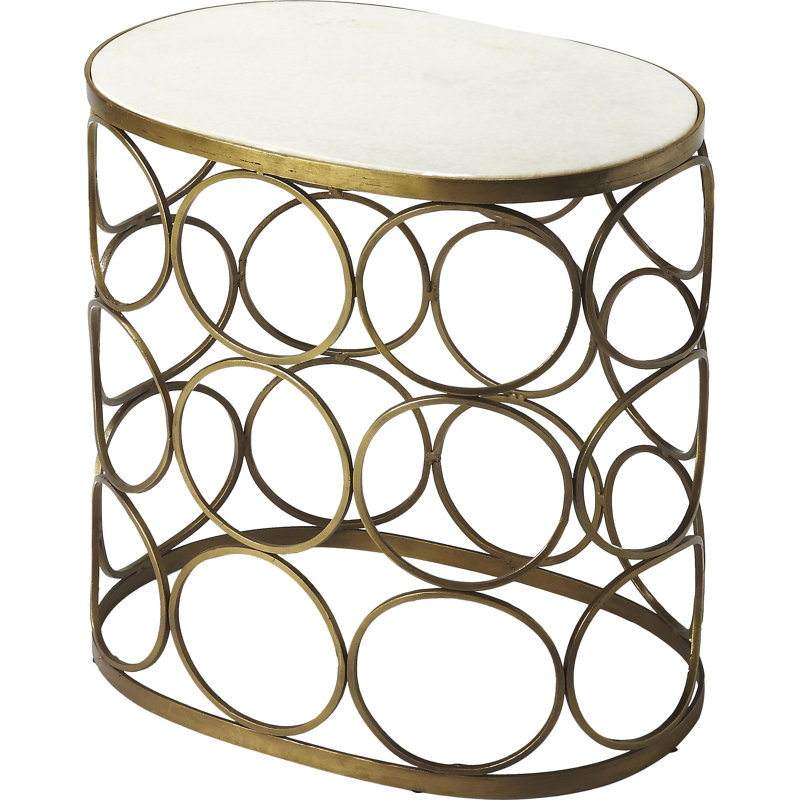 Talulah Oval Marble Side Table