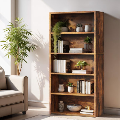 53" 5-Tier Freestanding Bookshelf Multipurpose Display Shelving