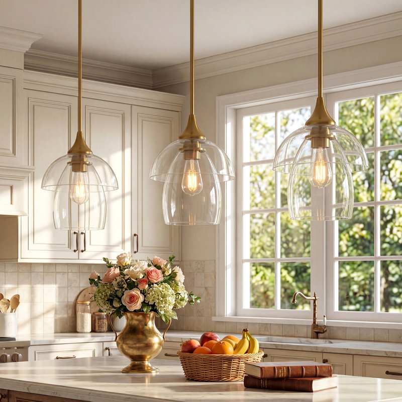 1-Light Living Dining Room Island Chandelier