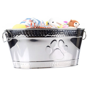 Metal Chew-Proof Dog Toy Bin