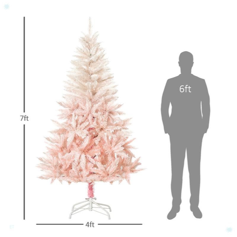 Arbre de Noël artificiel épinette non éclairé 7 pi avec branches réalistes