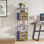 Armoire de rangement au sol avec compartiments ouverts et 2 armoires