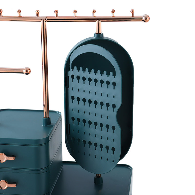 Hillside Avenue Plastic Makeup Organiser, Green