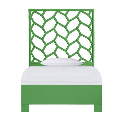 Silas King Platform Bed, Light Blue