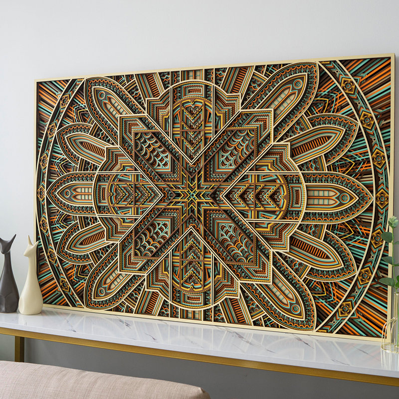 Geometric Mandala Layered 3D Wall Décor