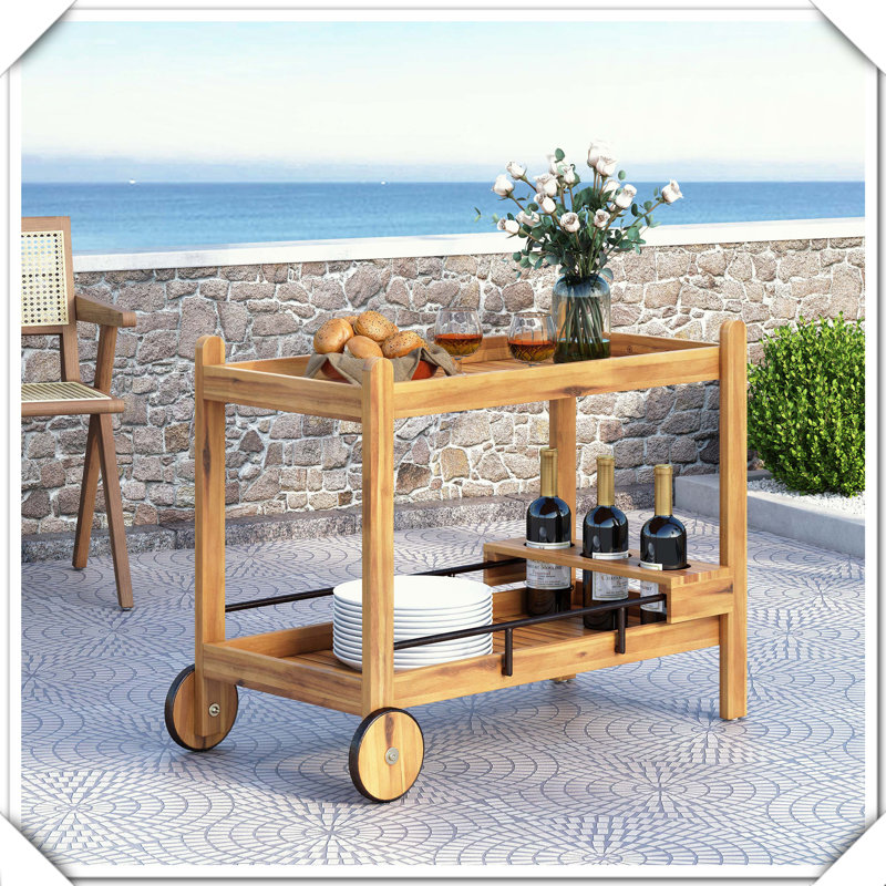 Chariot-bar chic avec rangement polyvalent pratique et élégant