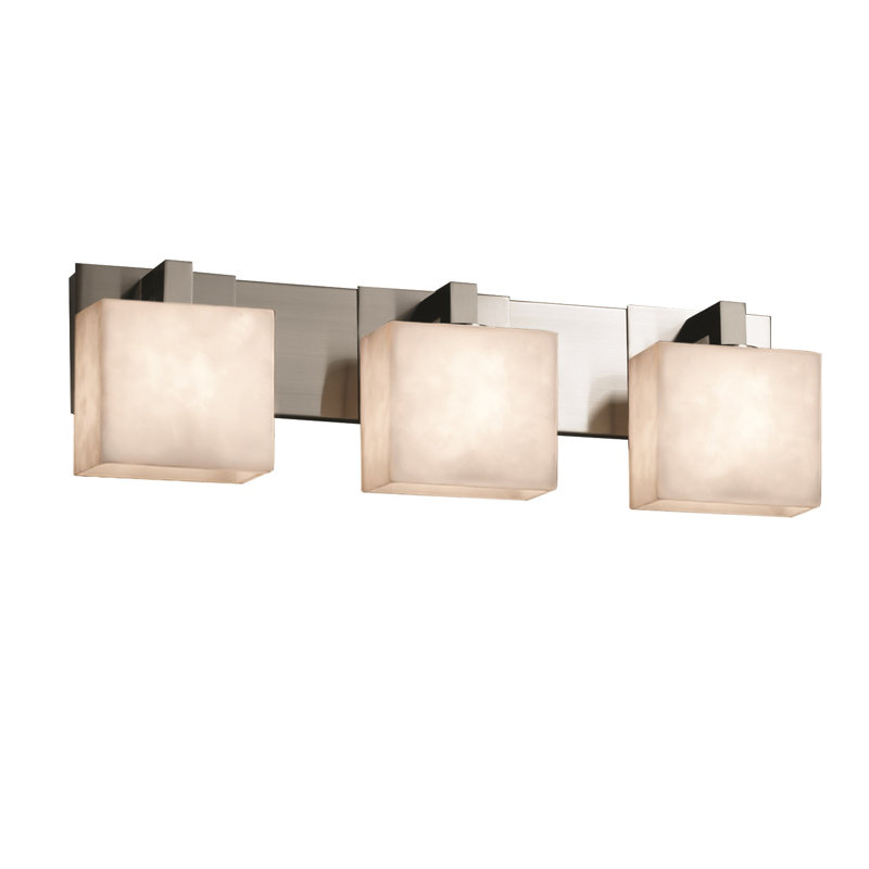 Éclairage pour meuble-lavabo 3 lumières Brey, Nickel brossé