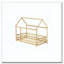 Lit en bois pour lit simple avec structure de toit