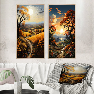 «Countryside Harvest Gold Patchwork», 2 pièces