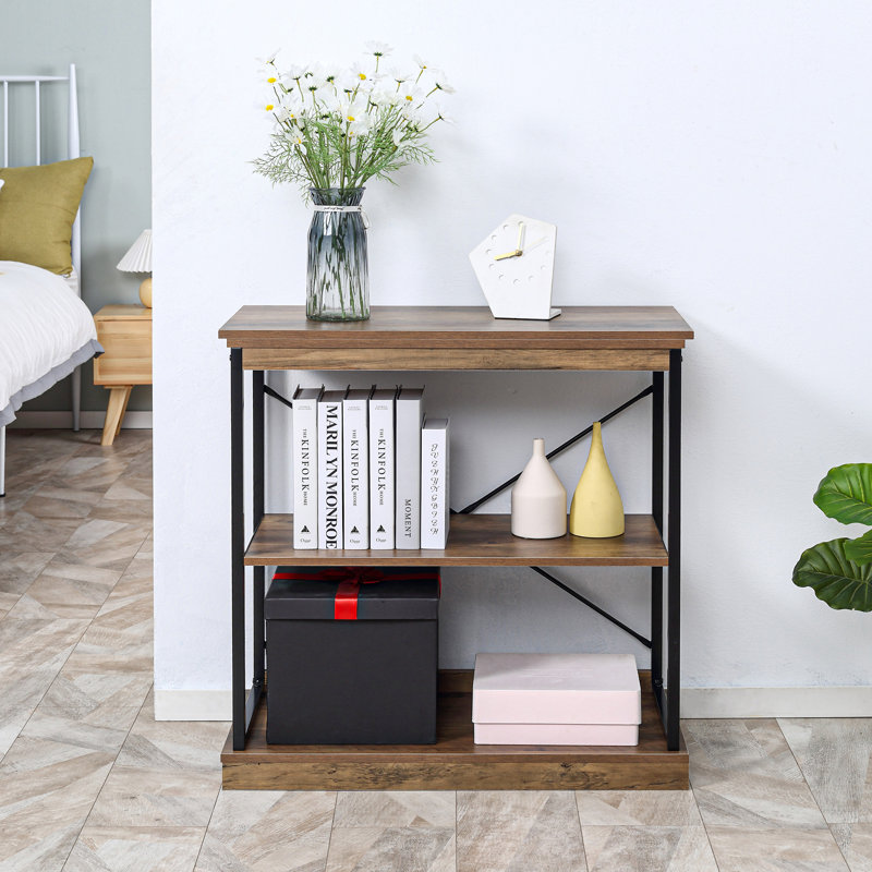 Modern Style Bookshelf with Metal Frame