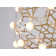 70 - Light Unique Gold Honeycomb ORB Dimmable LED Chandelier With White Acrylic Diffusers