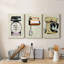Retro Kitchen Appliance II - Ensemble de 3 peintures sur toile tendue-1030755701