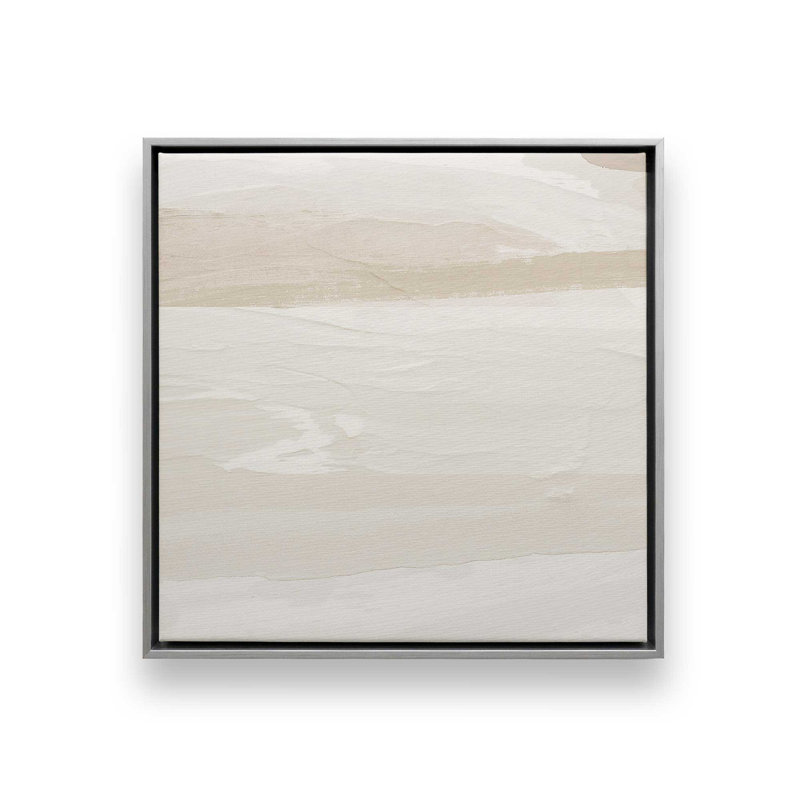«So l'apaisant Sahara V1» sur toile, Cadre en chrome poli, H 16,75 po x l 16,75 po x P 1,75 po