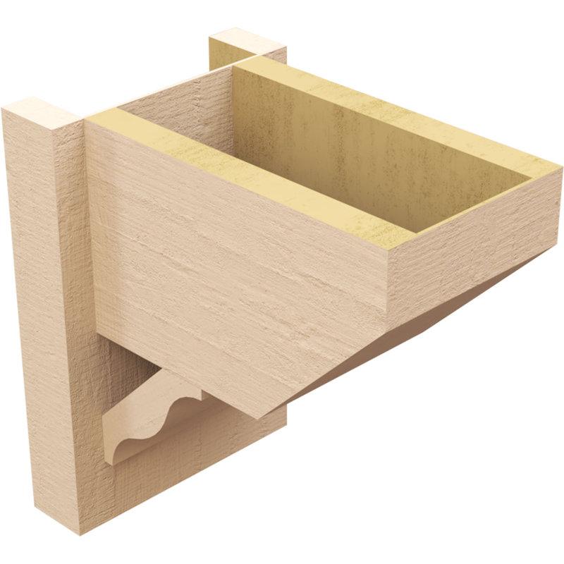 Bois de cèdre brut Funston Slat, H 12 po x l 8 po x P 12 po