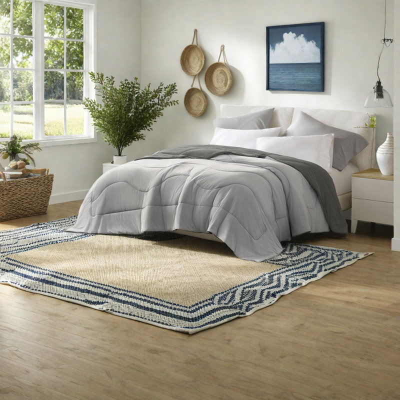 Cooling Bedding Sets, Tencel King Comforter, Modern Reversible Home