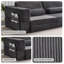 Canapé-lit pliable modulaire PlayCouch pour salon et chambre à coucher à extension instantanée, confortable et créatif avec un siège latéral, gris foncé.-129240180