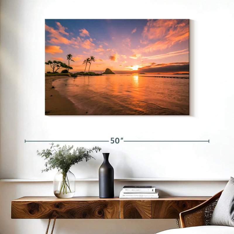Coucher de soleil tropical Gillard Hawaii, H 26 po x l 39 po
