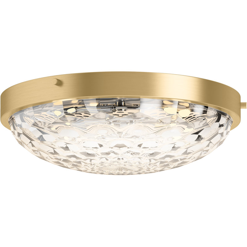 Arendela Flush-Mount Light, Brushed Brass