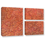 Lenny " Large Heart Mixed Pattern " 3 - Pieces