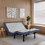 Structure de lit plateforme réglable de luxe pour lit simple de grande taille en acier gris avec fonctions de positionnement et de massage personnalisées