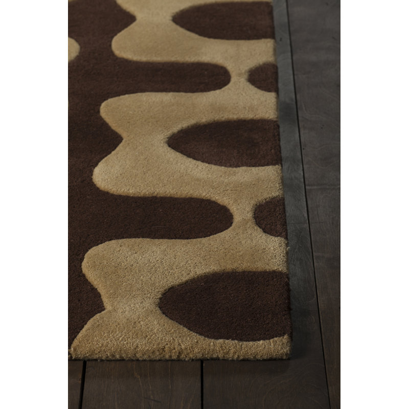 Inhabit Designer Brown/Tan Area Rug, 7'9" x 10'6"
