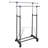 Rebrilliant Adjustable Clothes Rack 4 Castors 2 Hanging Rails