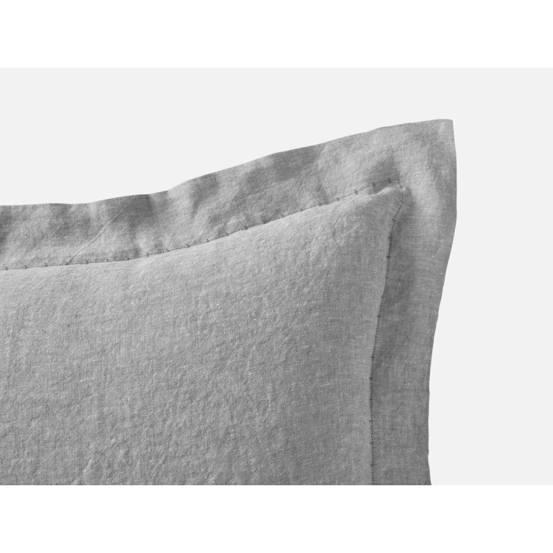 Coyuchi Organic Relaxed Linen Sham, Euro, Slate Chambray
