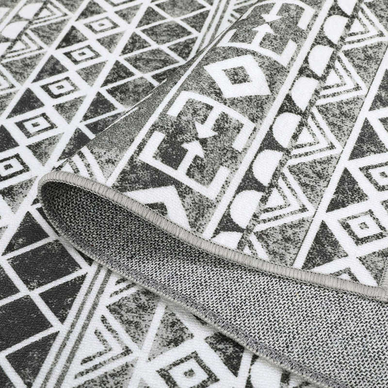 Tapis lavable à motif géométrique marocain