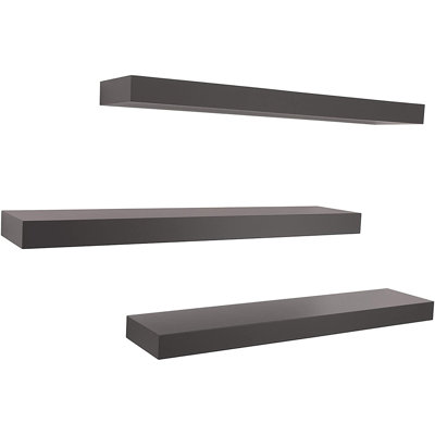Tablettes flottantes pour mur Maine Kiera Grace Stockholm, faciles à assembler, blanc, paquet de 3