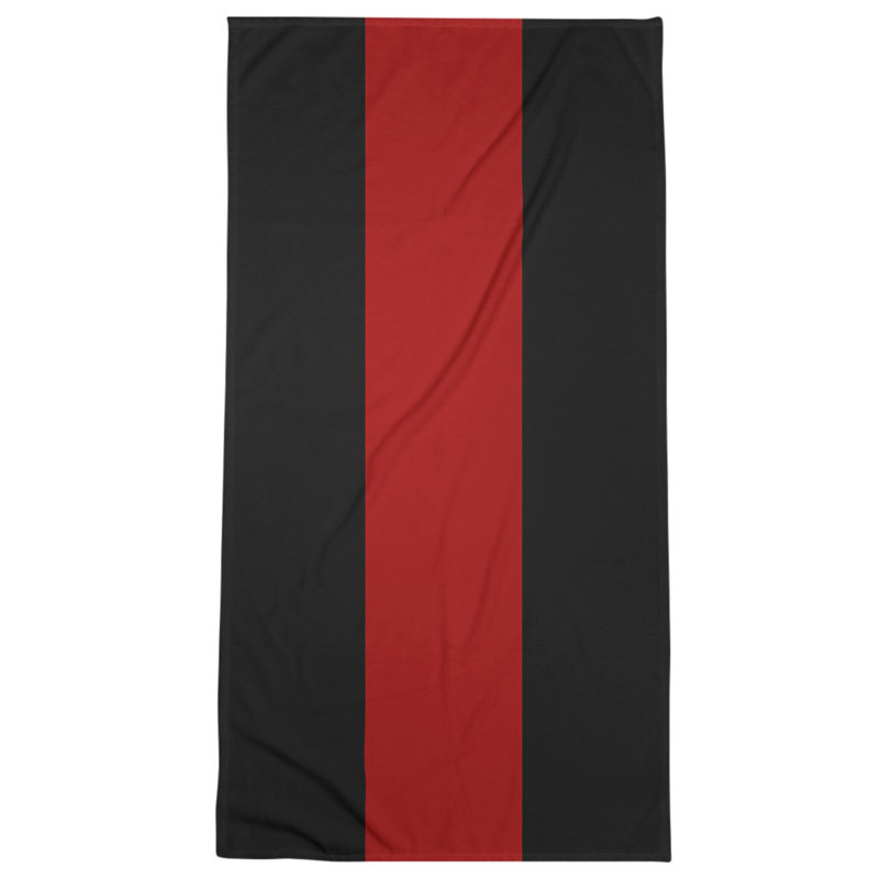 Microfiber Bath Towel, San Francisco Football Stripes Black/Red