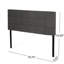 Tête de lit contemporaine très grand / très grand: design gaufré, garniture passepoilée, partie de lit réglable en tissu gris anthracite de 48,5 à 53 pouces,-619604893