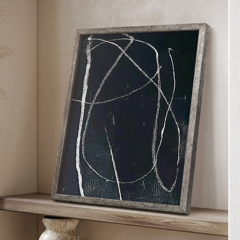 Série ABSTRACT DCXIX, reproduction encadrée - bois massif, H 15 po x l 12 po