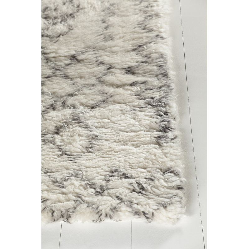 Jeri Hand Knotted Wool Geometric Area Rug, Rectangle 5' x 7'6"